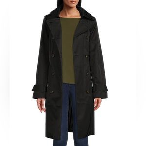 London Fog – Hooded Waist Tie Trench Coat
